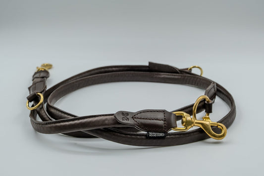 Leather Adaptable Training Lead in Brown
