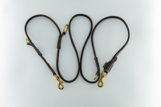Leather Adaptable Training Lead in Brown