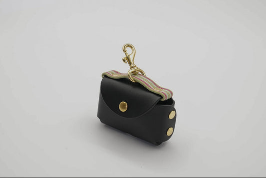 Waste Bag Holder in Black with Grey Trim