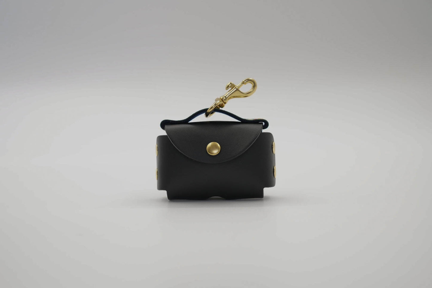 Waste Bag Holder in Black with Green Trim